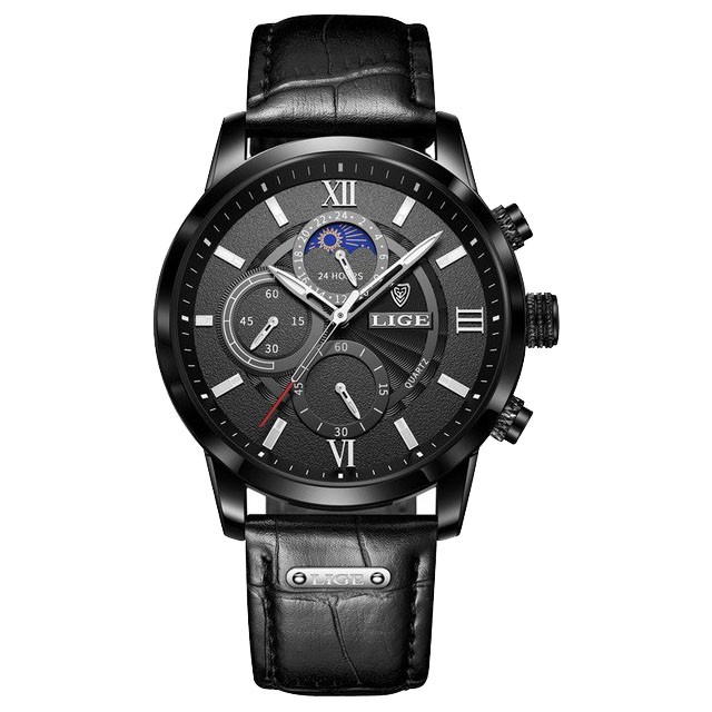 Montre LIGE 8932 Noir & Or Montre LIGE 8932 Noir & Or