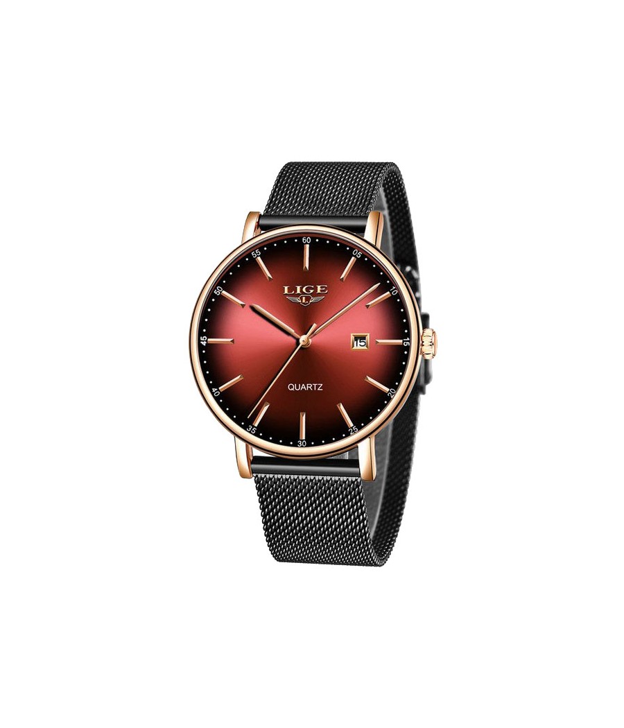 Montre LIGE 9934 Rouge & Or