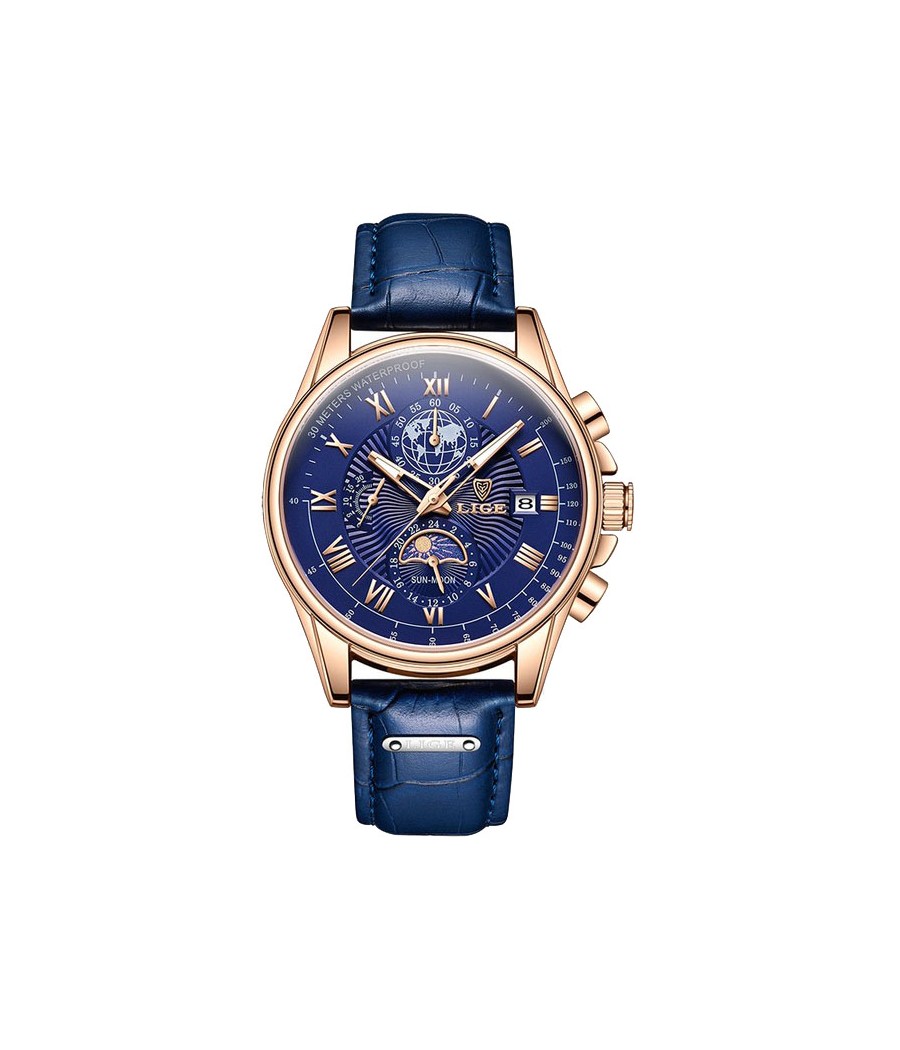 Montre LIGE 8975 Bleu