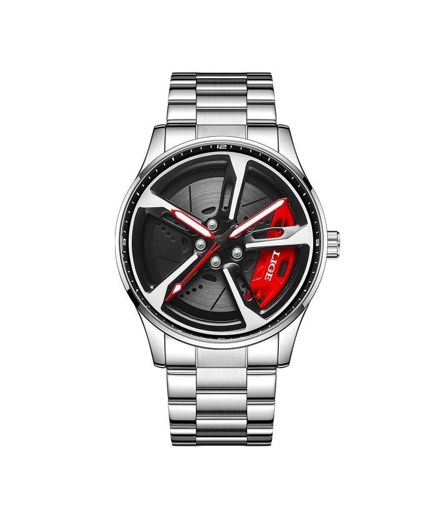 Montre LIGE Fasten - Rouge...