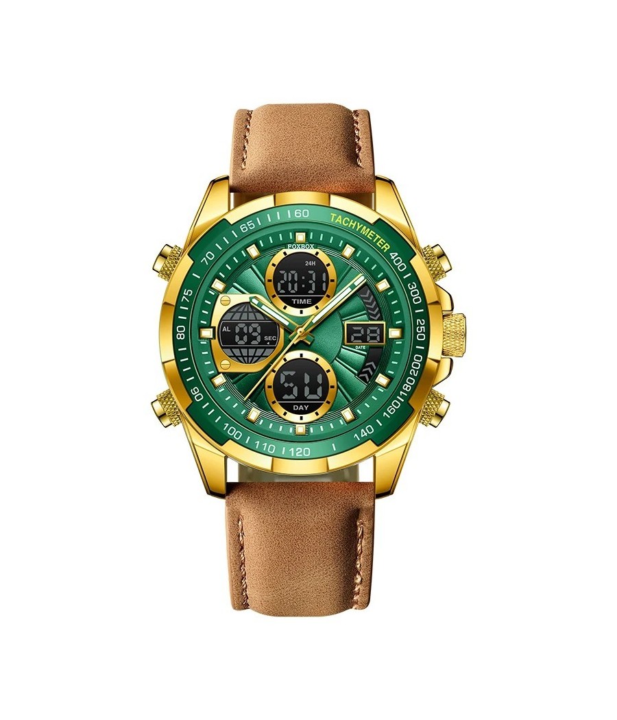 Montre LIGE Mirage - Vert & Or