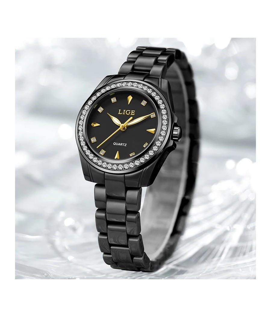 Montre LIGE Venus - Noir & Or
