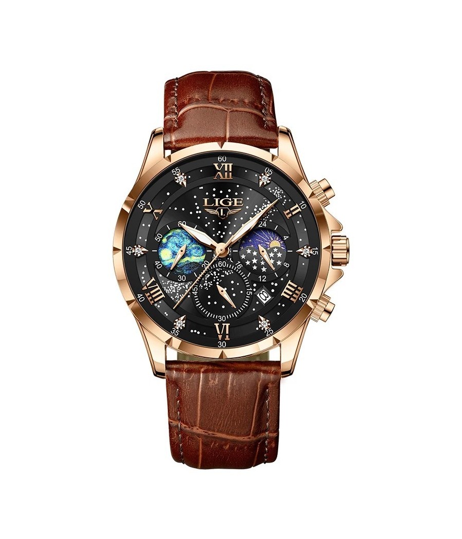 Montre LIGE Myriad - Noir &...