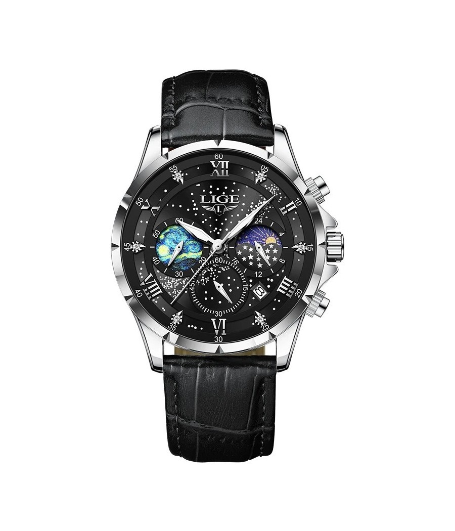Montre LIGE Myriad - Noir &...