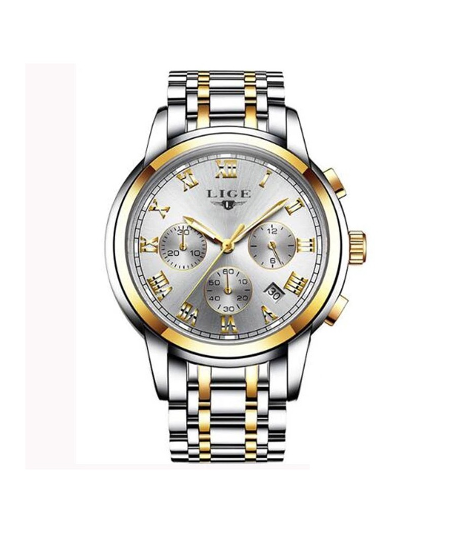 Montre LIGE Aeris - Blanc & Or