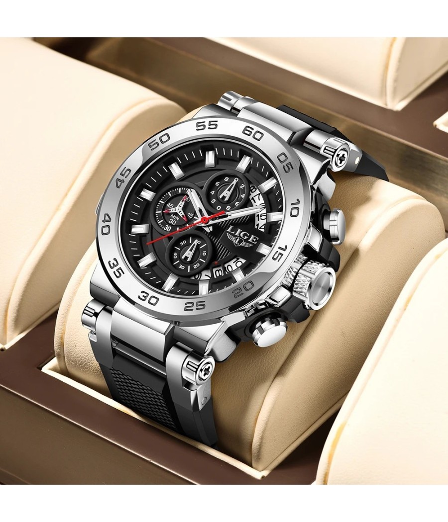 Montre LIGE Era - Noir &...