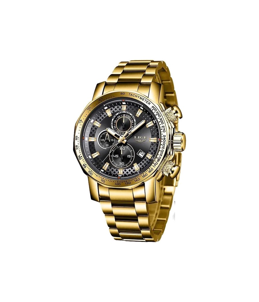 Montre LIGE Zéphir - Noir & Or