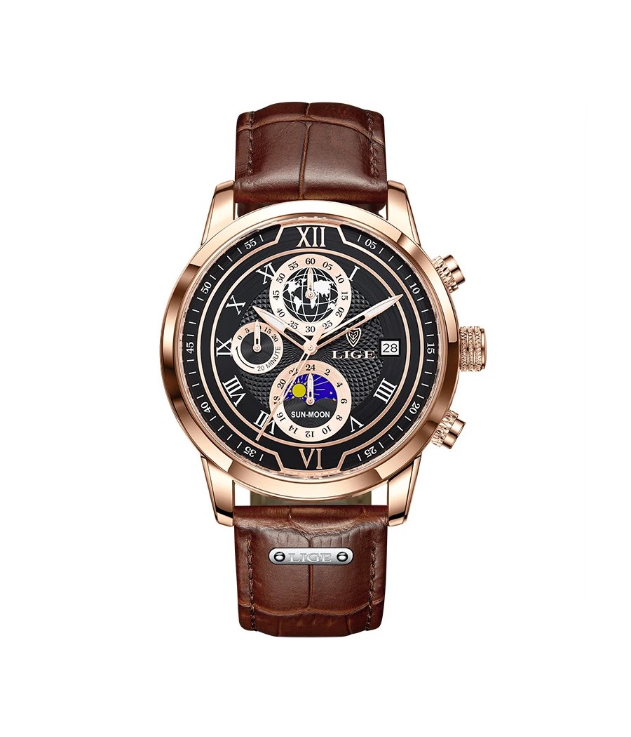 Montre LIGE Explorer - Noir...