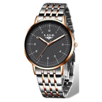 Montre LIGE 10032 Marron & Or