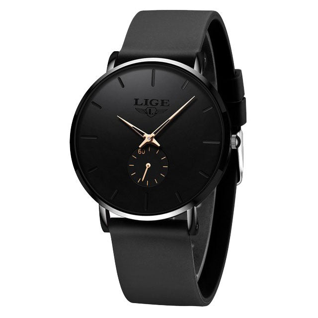Montre LIGE 10006 Noir & Or