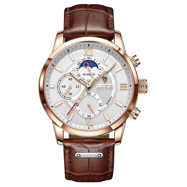 Montre LIGE 8932 Blanc & Or