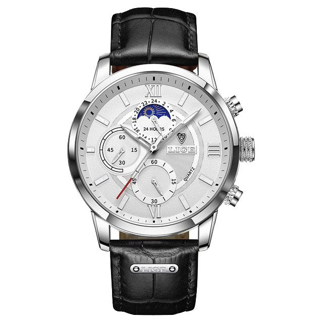 Montre LIGE 8932 Blanc & Argent