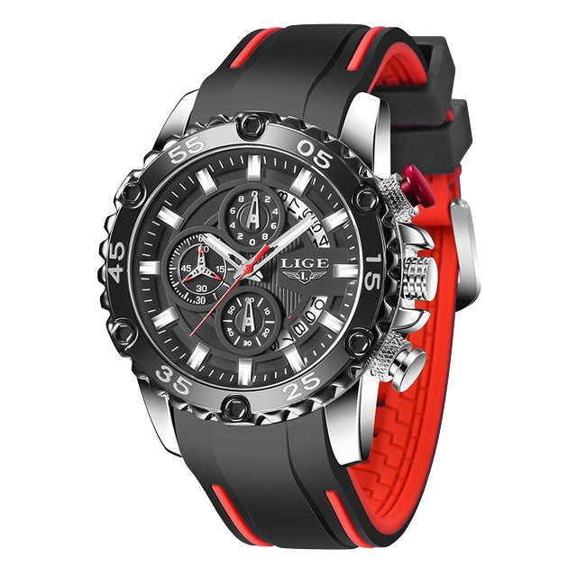 Montre LIGE 10027 Noir & Argent