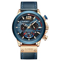 Montre LIGE 8959 Bleu & Or