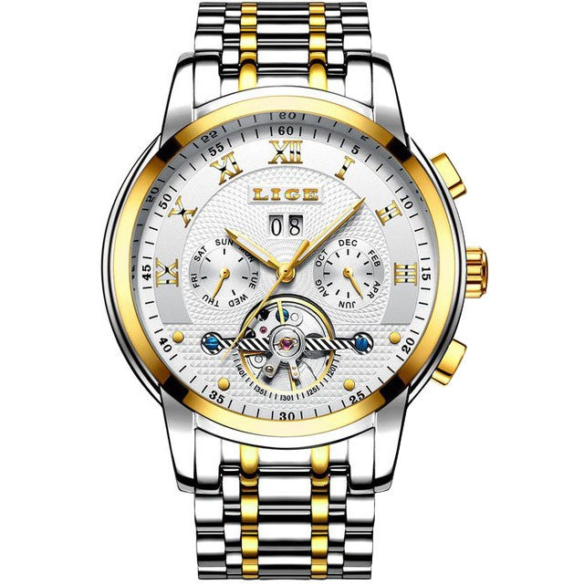 Montre LIGE 9841 Blanc & Or