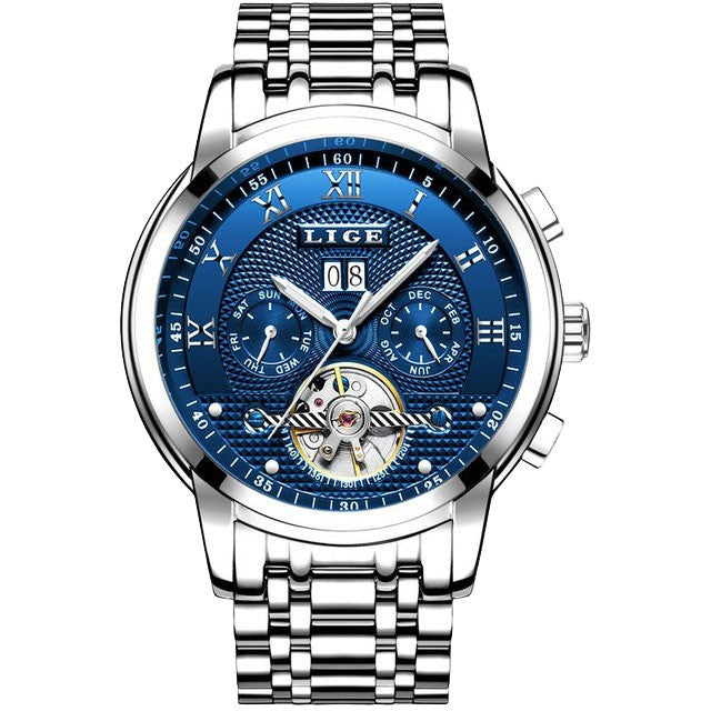 Montre LIGE 9841 Bleu & Argent