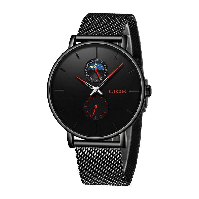 Montre LIGE 9955 Rouge & Noir