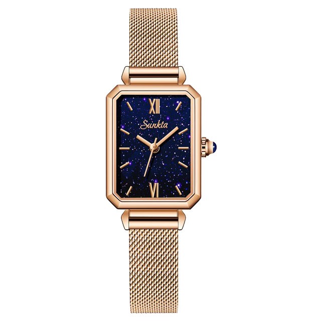 Montre SUNKTA 6690 Bleu & Or