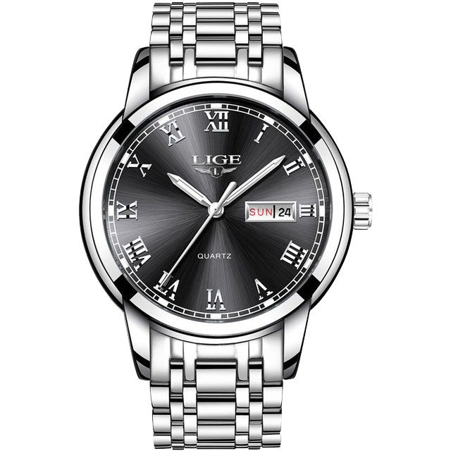 Montre LIGE 9846 Noir & Argent