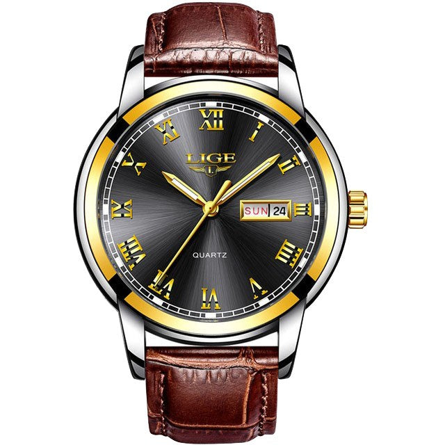 Montre LIGE 9846 Noir & Or