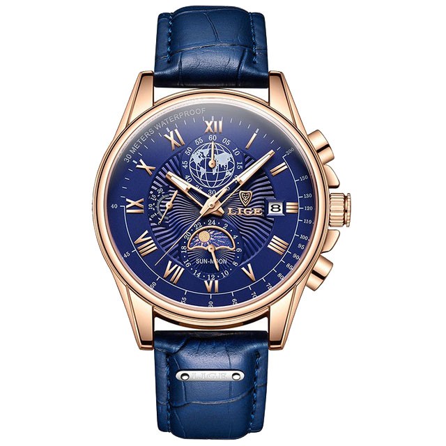 Montre LIGE 8975 Bleu