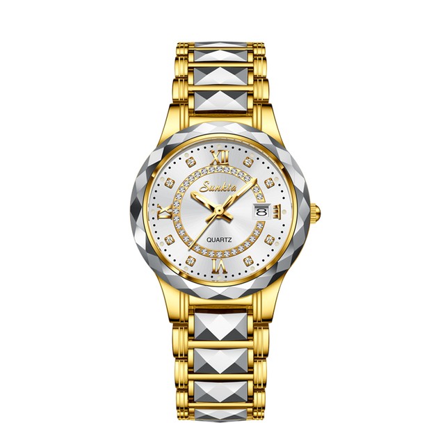 Montre SUNKTA 6700 Blanc & Or
