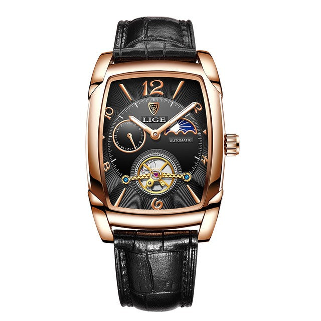 Montre LIGE 8949 Noir & Or
